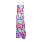 Damen Maxikleid mit floralem Muster und elegantem Schlitz EB