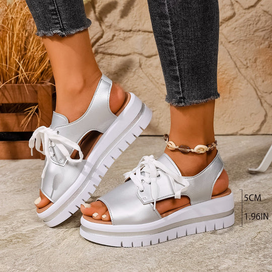 Damen modische Sandaletten mit offenen Zehen und frischem Design R&B