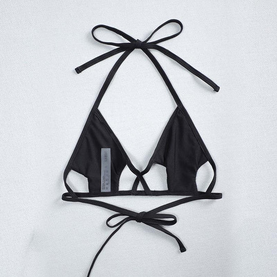 Damen Triangel-Bikini mit ausgefallenem Cut-Out und verstellbaren Trägern R&B