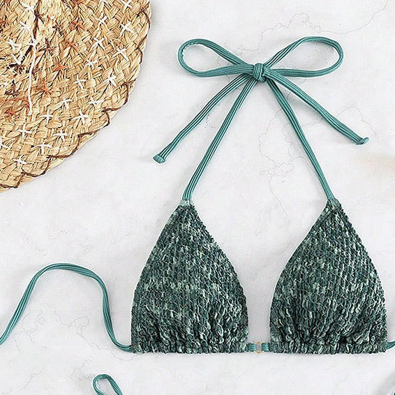 Damen Triangel-Bikini mit raffiniertem Bindedesign R&B