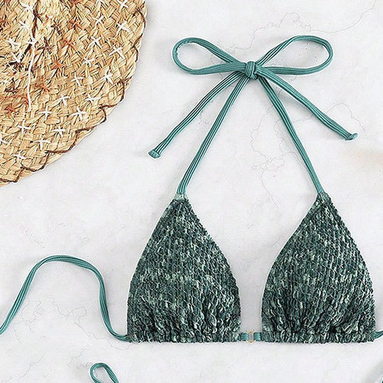 Damen Triangel-Bikini mit raffiniertem Bindedesign R&B
