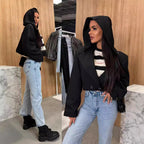 Damen Sportliches Kleid mit Kragen und langen Ärmeln R&B