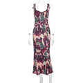 Damen Elegantes Maxikleid mit floralem Print und feminine Passform R&B