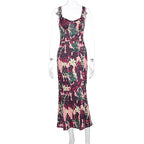 Damen Elegantes Maxikleid mit floralem Print und feminine Passform R&B