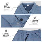 Herren nan utilitaristisches Sweat-Trainingsset mit Overshirt, Brustklappen und konisch geschnittener Joggerhose R&B