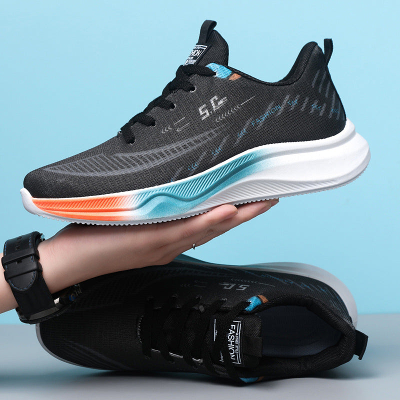 Damen Sportliche Lauf-Sneaker mit atmungsaktiver Mesh-Oberfläche und dämpfender Sohle R&B
