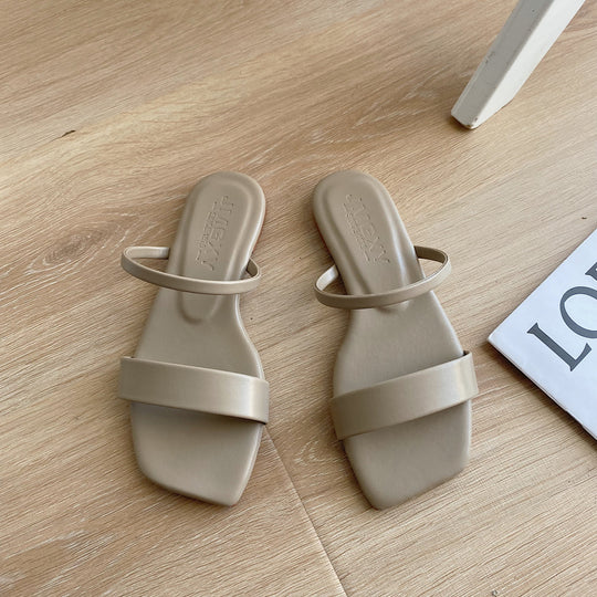 Damen Offene Fußbett-Sandalen mit zweifachem Riemchen und komfortabler Sohle R&B