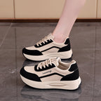 Damen Plateau Sneakers mit atmungsaktiver Mesh-Oberfläche und gepolsterter Sohle R&B