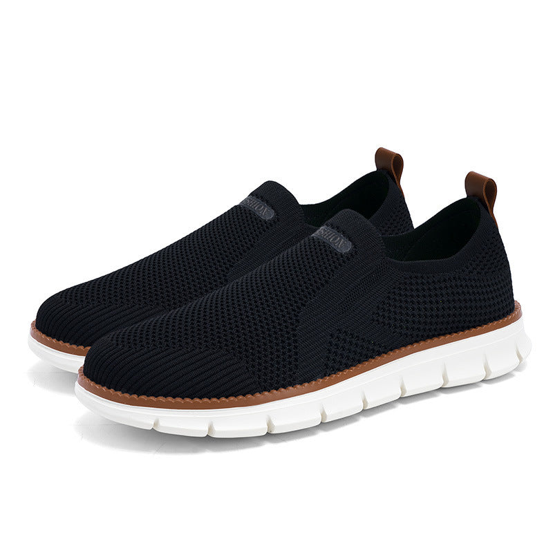 Damen Leichte Slip-On Sneakers aus atmungsaktivem Strickmaterial