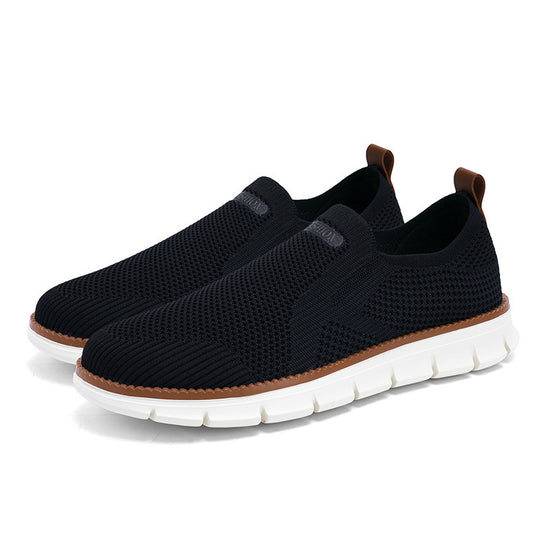 Damen Leichte Slip-On Sneakers aus atmungsaktivem Strickmaterial R&B