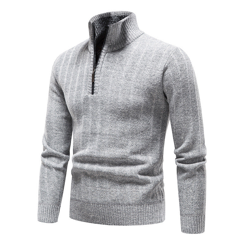 Herren modischer Rollkragenpullover mit Reißverschluss R&B