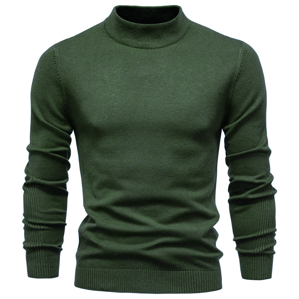 Herren Rollkragenpullover aus weichem Strickmaterial mit feiner Rippstruktur