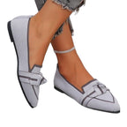 Damen elegante Mokassins mit modischem Schleifen-Design R&B