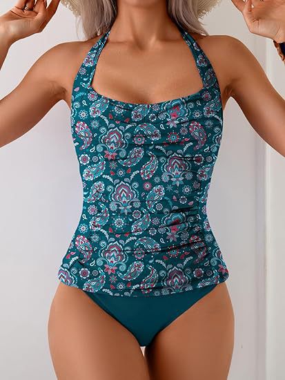 Damen Tankini Badeanzug mit femininem Schnitt und raffinierten Rüschen R&B