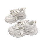 Damen Sportliche Chunky Sneaker mit atmungsaktiven Netzdetails und dämpfender Sohle