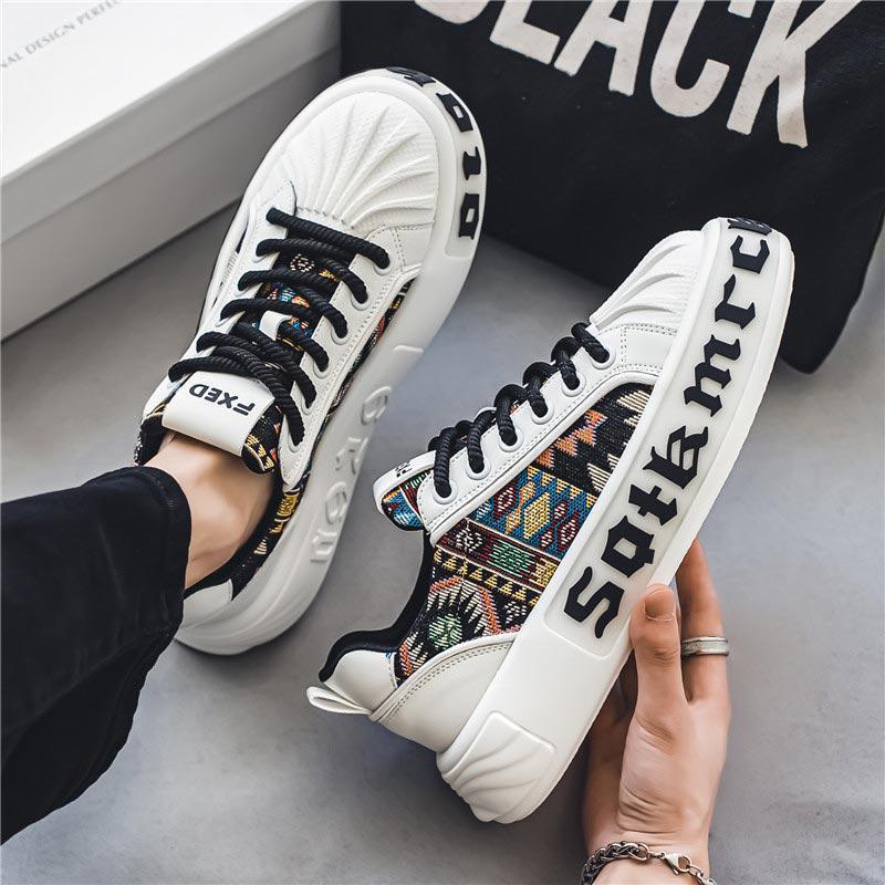 Damen modische Sneakers mit innovativem Mustermix R&B