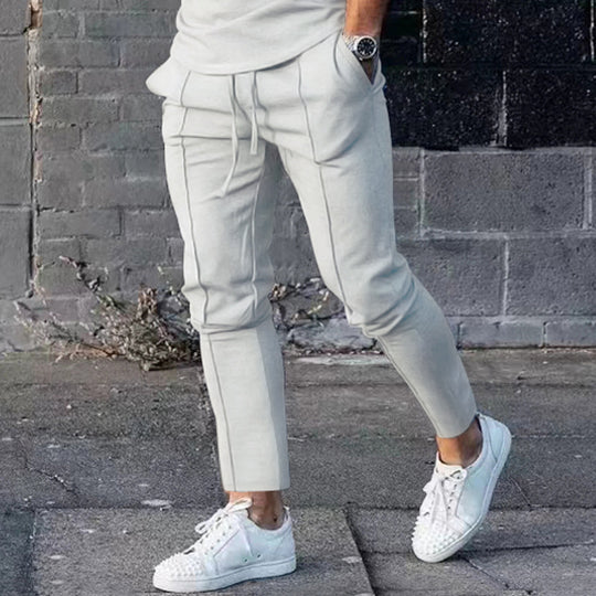 Herren sportliche Freizeithosen mit modischen Details R&B