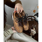 Damen modische Sneakers mit strapazierfähigem Wildleder und atmungsaktiver Sohle R&B
