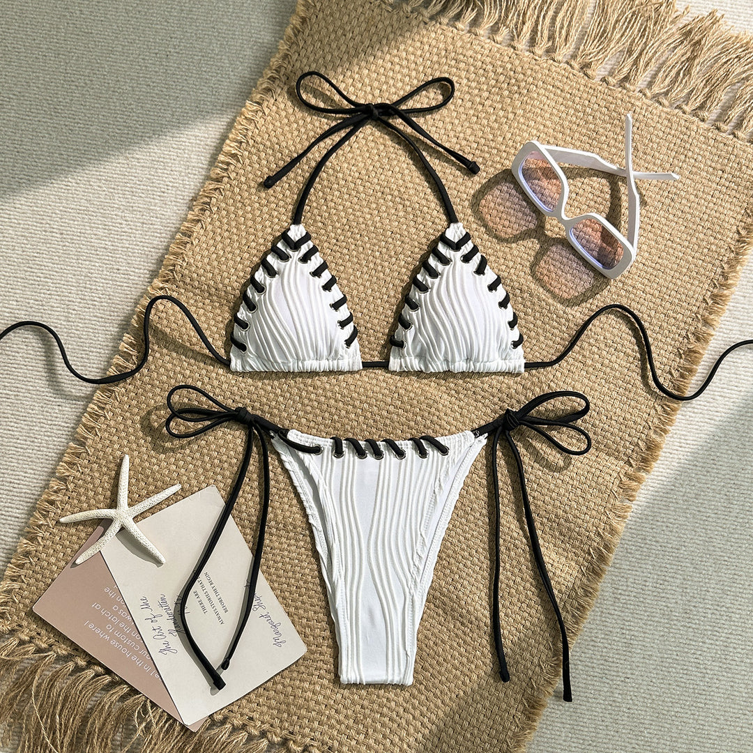Damen Triangel-Bikini mit raffinierten Schnürdetails R&B