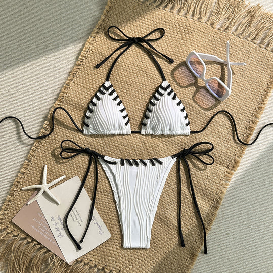Damen Triangel-Bikini mit raffinierten Schnürdetails R&B