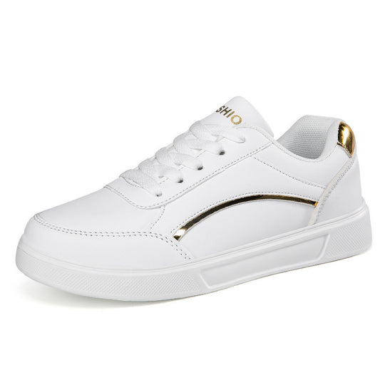 Damen nan niedrig geschnittener Kunstleder Sneaker mit holografischem Fersenbesatz R&B