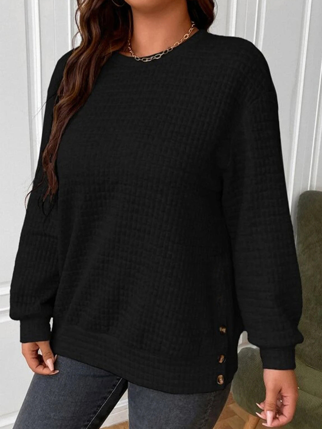 Damen lässiger Sweatshirt mit strukturiertem Design R&B