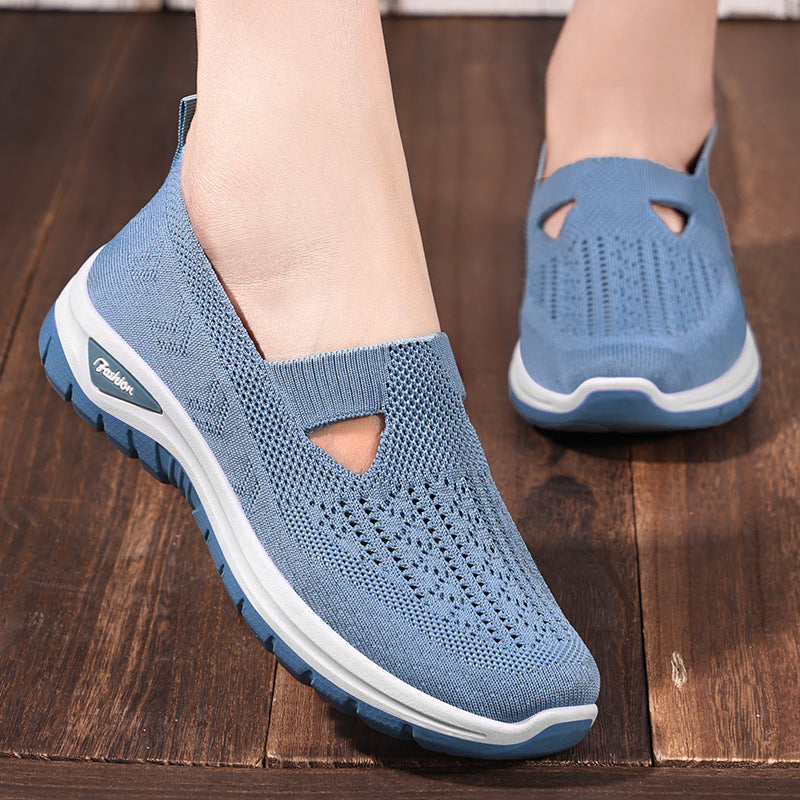 Damen Atmungsaktive Freizeit-Sneaker mit flexiblem Einstieg und rutschfester Sohle R&B