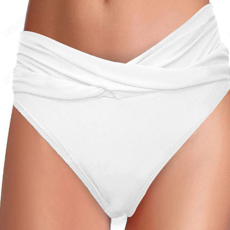 Damen Hochgeschnittenes Bikini-Höschen mit Wickel-Design R&B