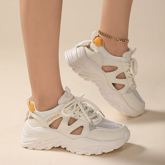 Damen Sportliche Chunky Sneaker mit atmungsaktivem Mesh-Obermaterial und rutschfester Sohle R&B