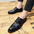 Damen Elegante Schnürschuhe mit stilvollem Krokodil-Design R&B
