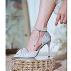 Damen elegante Pumps mit funkelnden Applikationen R&B