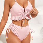 Damen Badeanzug mit Rüschendetails und verstellbaren Trägern R&B