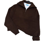 Damen Strickpullover mit hohem Kragen und Reißverschluss R&B