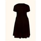Damen Midi-Kleid mit Seitentaschen und schwingendem Rock R&B