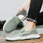 Damen Modische Slip-On Sneakers mit atmungsaktiver Oberflächenstruktur R&B