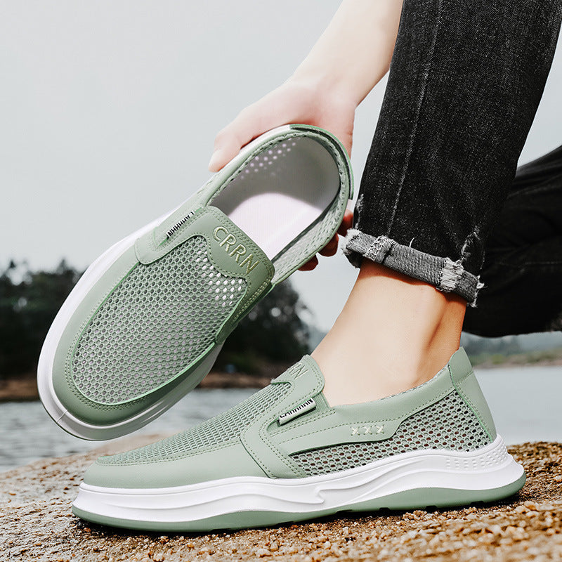 Damen Modische Slip-On Sneakers mit atmungsaktiver Oberflächenstruktur R&B