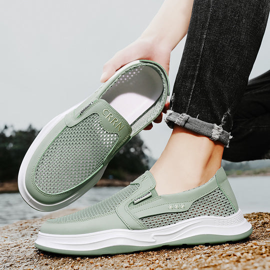 Damen Modische Slip-On Sneakers mit atmungsaktiver Oberflächenstruktur R&B