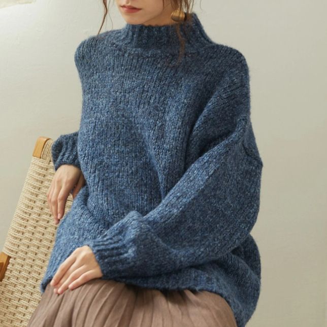Damen Grobstrick Pullover R&B