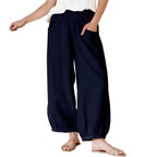 Damen weite Hose mit elastischem Bund und praktischen Seitentaschen R&B