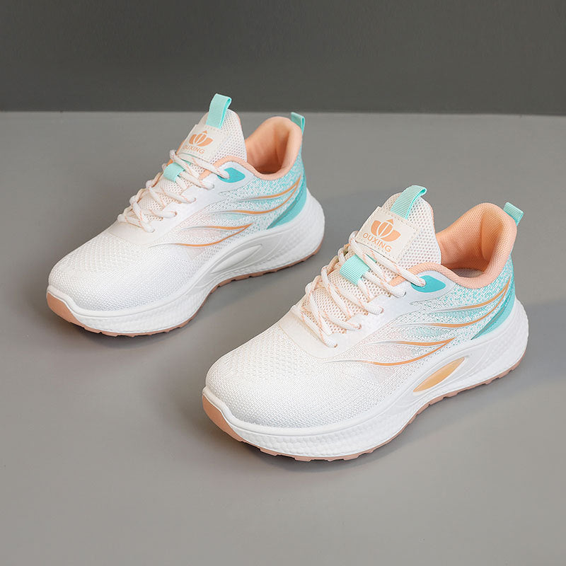 Damen Lauf- und Freizeitsneaker mit atmungsaktiver Oberflächenstruktur und dämpfender Sohle R&B