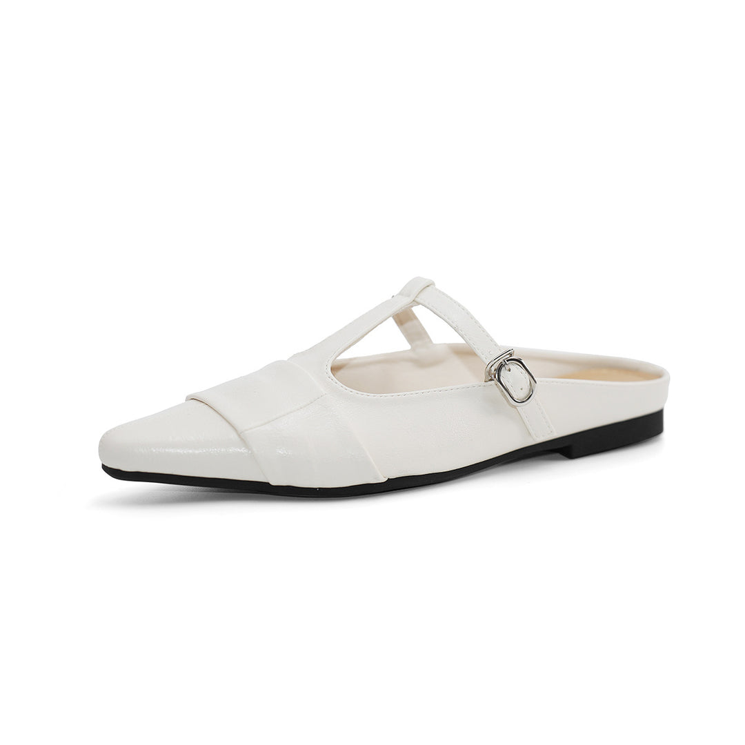 Damen elegante Slingback-Mules mit modischem Schnallenverschluss R&B