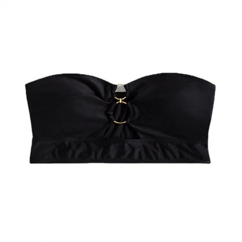 Damen Bandeau-Bikini-Oberteil mit innovativer Raffung R&B