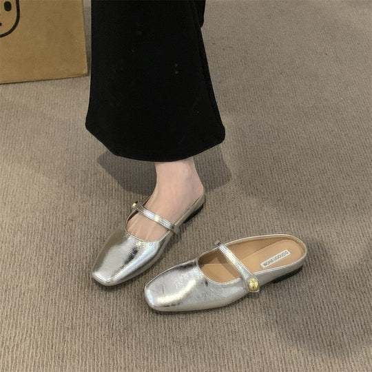 Damen elegante Ballerina-Slipper mit modischem Riemchen und Komfort-Innensohle R&B