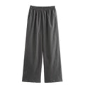 Damen weite Business-Hose mit elastischem Bund und feinen Streifen R&B