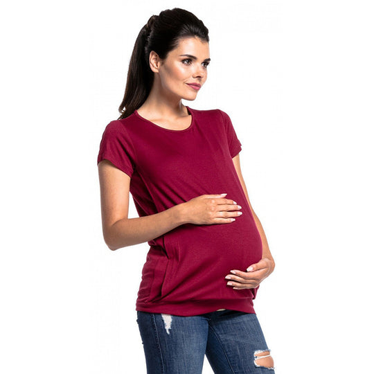 Damen Umstandsshirt mit praktischem Wickelschnitt R&B