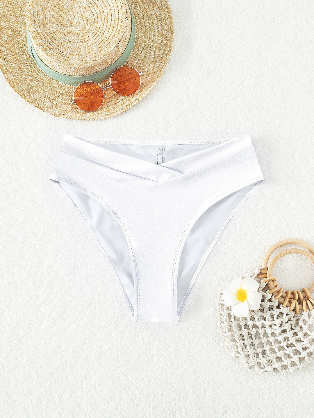 Damen Hochtaillierte Badeshorts mit Raffung R&B