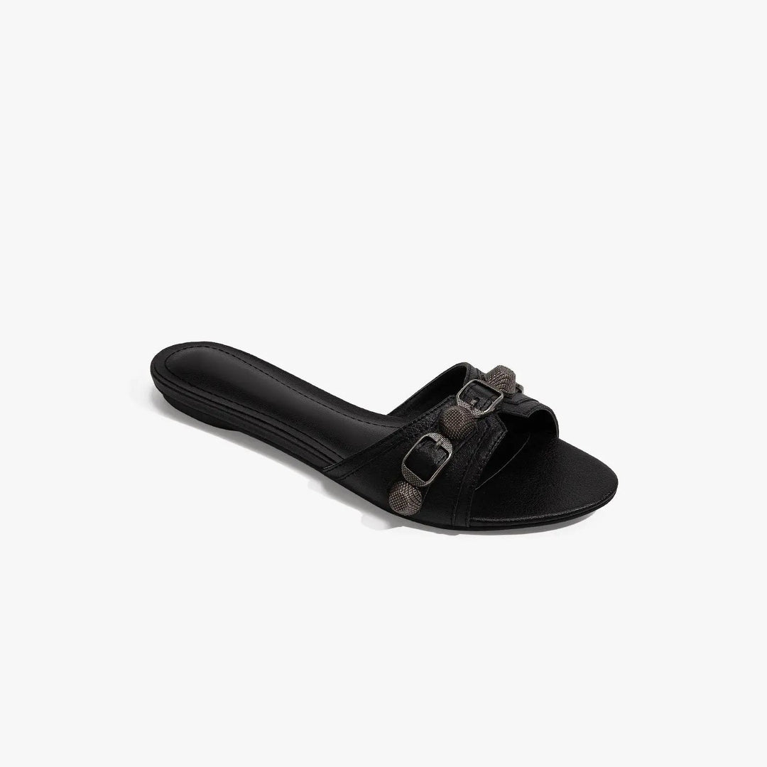 Damen modische Pantoletten mit elegantem Kettendetail R&B