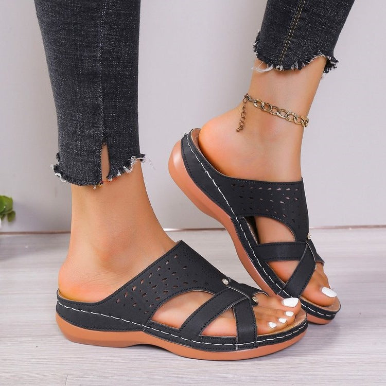Damen Komfortable Riemchen-Sandalen mit atmungsaktiven Obermaterialien R&B