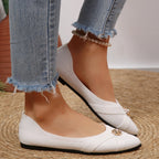 Damen Fashionable Ballerinas mit elegantem Blütenapplikation R&B