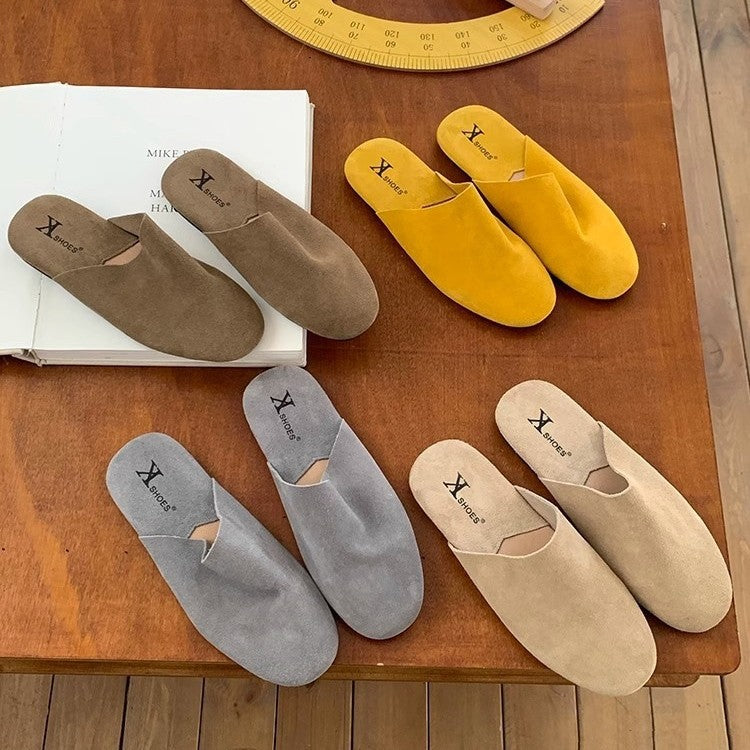 Damen Komfortable Slipper aus hochwertigem Wildleder R&B